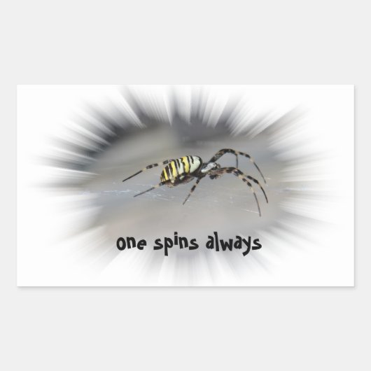 Sticker Rectangulaire one spins always (Devant)