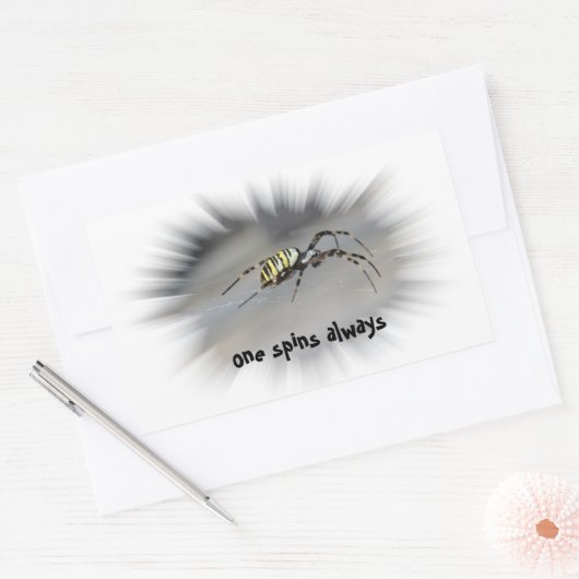 Sticker Rectangulaire one spins always (Enveloppe)