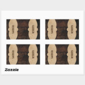 Sticker Rectangulaire Onglets Classeurs en cuir trempé (Feuille)