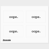 Sticker Rectangulaire oops. (Feuille)