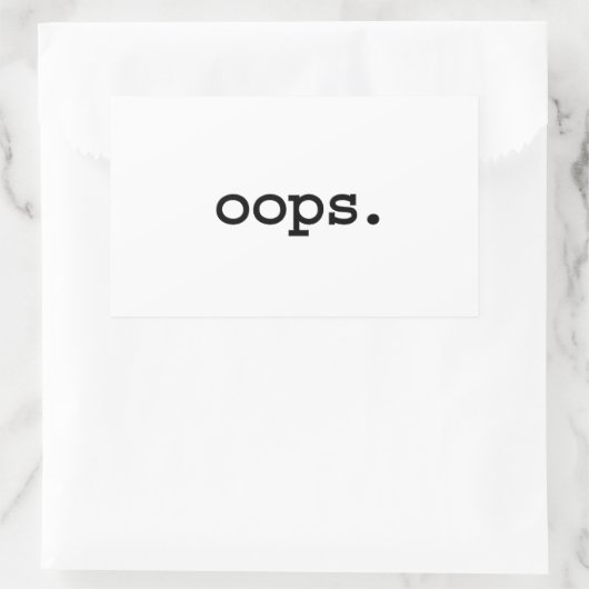 Sticker Rectangulaire oops. (Sac)