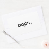 Sticker Rectangulaire oops. (Enveloppe)