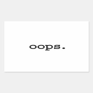 Sticker Rectangulaire oops.