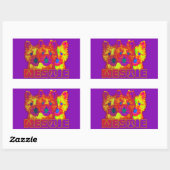 Sticker Rectangulaire Op Art - West Highland Terrier (Feuille)