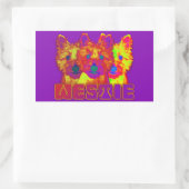 Sticker Rectangulaire Op Art - West Highland Terrier (Sac)