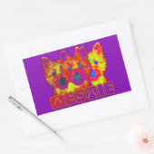 Sticker Rectangulaire Op Art - West Highland Terrier (Enveloppe)