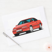Sticker Rectangulaire Opel Calibra rouge avant (Enveloppe)