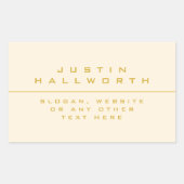 Sticker Rectangulaire Or et amande au style unique (Devant)