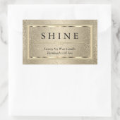 Sticker rectangulaire or Parties scintillant et or (Sac)