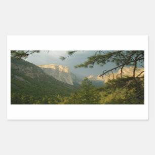 Sticker Rectangulaire Orage au-dessus de vallée de Yosemite