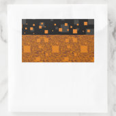 Sticker Rectangulaire Orange alerte float abstrait Halloween boîte noire (Sac)