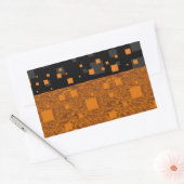 Sticker Rectangulaire Orange alerte float abstrait Halloween boîte noire (Enveloppe)