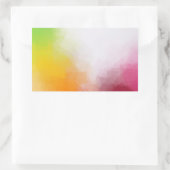 Sticker Rectangulaire Orange Bleu Vert Rose Violet Moderne Branché (Sac)