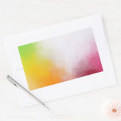 Sticker Rectangulaire Orange Bleu Vert Rose Violet Moderne Branché (Enveloppe)