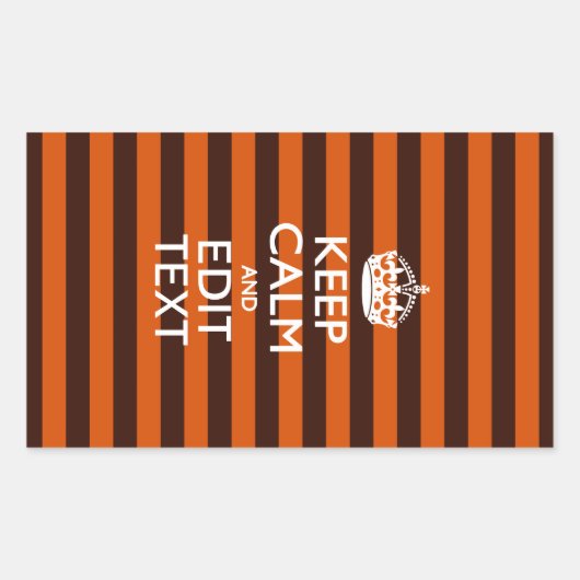 Sticker Rectangulaire Orange Brûlé Personnalisez Cette Accent Calme (Devant)