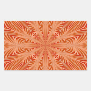 Sticker Rectangulaire Orange Burst