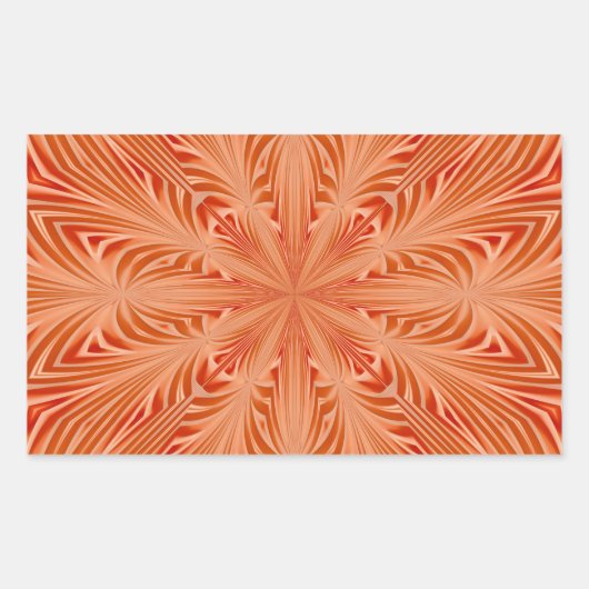 Sticker Rectangulaire Orange Burst (Devant)