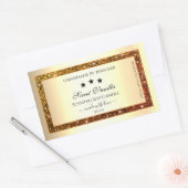 Sticker Rectangulaire Orange Parties scintillant étincelante Produit Éti (Enveloppe)