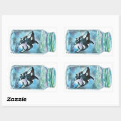 Sticker Rectangulaire Orca dans le Jar (Feuille)