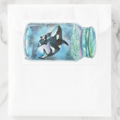 Sticker Rectangulaire Orca dans le Jar (Sac)