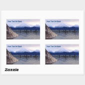 Sticker Rectangulaire Orca d'eau foncée (Feuille)