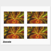 Sticker Rectangulaire Orchidée d'automne art Abstrait fractal (Feuille)