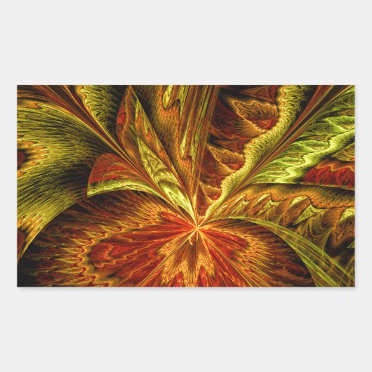 Sticker Rectangulaire Orchidée d'automne art Abstrait fractal (Devant)