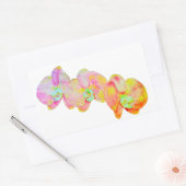 Sticker Rectangulaire Orchidées des Caraïbes, fleurs d'aquarelle tropica (Enveloppe)