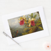 Sticker Rectangulaire Orchidées et colibri Heade (Enveloppe)