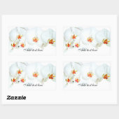 Sticker Rectangulaire Orchidées Love_ (Feuille)