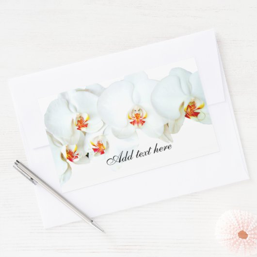 Sticker Rectangulaire Orchidées Love_ (Enveloppe)