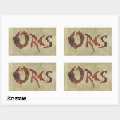 Sticker Rectangulaire Orcs (Feuille)