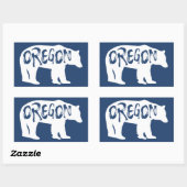 Sticker Rectangulaire Oregon Bear (Feuille)