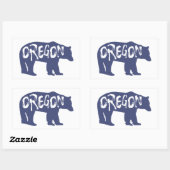 Sticker Rectangulaire Oregon Bear (Feuille)