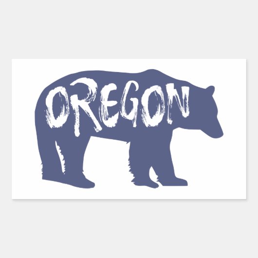 Sticker Rectangulaire Oregon Bear (Devant)