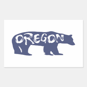 Sticker Rectangulaire Oregon Bear