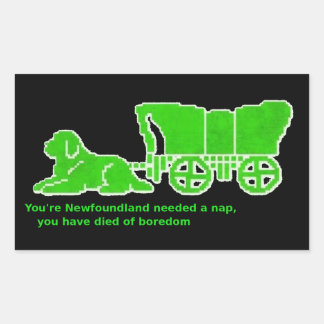 Sticker Rectangulaire Oregon Trail Terre-Neuve Style de sommeil