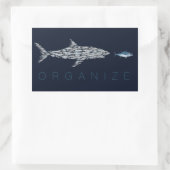 Sticker Rectangulaire Organisez les poissons (Sac)