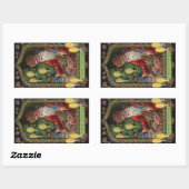 Sticker Rectangulaire Orient Express Père Noël (Feuille)