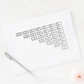 Sticker Rectangulaire Original black and white domino (Enveloppe)