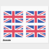 Sticker Rectangulaire Original cross-stitch design Union Jack (Feuille)