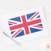 Sticker Rectangulaire Original cross-stitch design Union Jack (Enveloppe)
