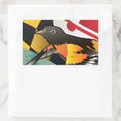 Sticker Rectangulaire Oriole citoyen, oiseau d'État du Maryland (Sac)