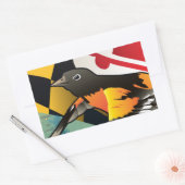 Sticker Rectangulaire Oriole citoyen, oiseau d'État du Maryland (Enveloppe)