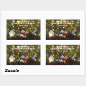 Sticker Rectangulaire Ornements de Noël (Feuille)