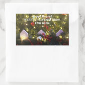 Sticker Rectangulaire Ornements de Noël (Sac)