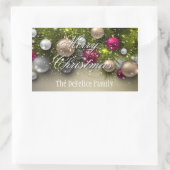 Sticker Rectangulaire Ornements de Noël Multi Couleur (Sac)