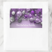 Sticker Rectangulaire Ornements de Noël - Purples (Sac)