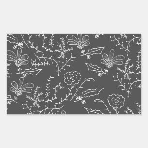 Sticker Rectangulaire ornements de vacances