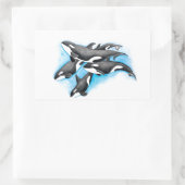 Sticker Rectangulaire orques en bleu (Sac)